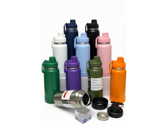 GARRAFA TERMICA COM BASE DE SILICONE PERSONALIZADA