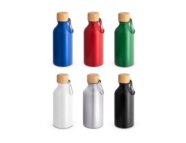 Squeeze em alumnio 100% reciclado com cor slida brilhante