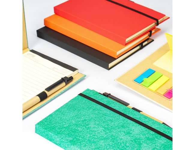 BLOCO DE ANOTA��ES COM AUTOADESIVOS E CANETA